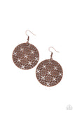 Paparazzi "Metallic Mosaic" Copper Earrings Paparazzi Jewelry