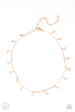 Paparazzi "Charismatically Cupid" Rose Gold Choker Necklace & Earring Set Paparazzi Jewelry