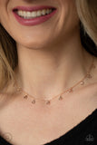 Paparazzi "Charismatically Cupid" Rose Gold Choker Necklace & Earring Set Paparazzi Jewelry