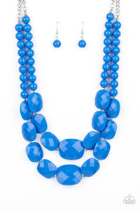 Paparazzi "Resort Ready" Blue Necklace & Earring Set Paparazzi Jewelry