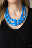 Paparazzi "Resort Ready" Blue Necklace & Earring Set Paparazzi Jewelry