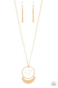 Paparazzi "Moonlight Sailing" Gold Necklace & Earring Set Paparazzi Jewelry