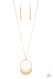 Paparazzi "Moonlight Sailing" Gold Necklace & Earring Set Paparazzi Jewelry