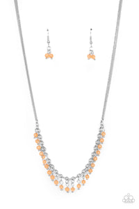 Paparazzi "Dew A Double Take" Orange Necklace & Earring Set Paparazzi Jewelry