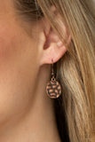 Paparazzi "Turn Me Loose" Copper Necklace & Earring Set Paparazzi Jewelry