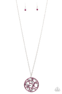 Paparazzi "Thanks A Medallion" Pink Necklace & Earring Set Paparazzi Jewelry