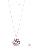 Paparazzi "Thanks A Medallion" Pink Necklace & Earring Set Paparazzi Jewelry