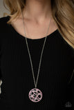 Paparazzi "Thanks A Medallion" Pink Necklace & Earring Set Paparazzi Jewelry