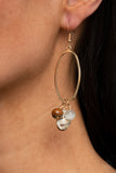 Paparazzi "Golden Grotto" White Earrings Paparazzi Jewelry