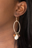 Paparazzi "Golden Grotto" Brown Earrings Paparazzi Jewelry