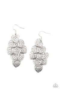 Paparazzi "Shimmery Soulmates" Silver Heart Earrings Paparazzi Jewelry