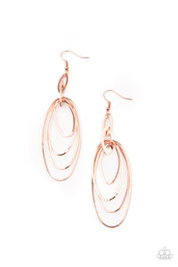 Paparazzi "Oval The Moon" Copper Earrings Paparazzi Jewelry