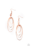 Paparazzi "Oval The Moon" Copper Earrings Paparazzi Jewelry