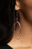 Paparazzi "Oval The Moon" Copper Earrings Paparazzi Jewelry