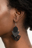 Paparazzi "Jurassic Juxtaposition" Black Earrings Paparazzi Jewelry