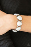 Paparazzi "Flamboyant Tease" White Bracelet Paparazzi Jewelry