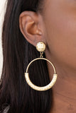 Paparazzi "Rustic Horizons" Brass Clip On Earrings Paparazzi Jewelry