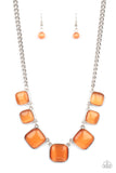 Paparazzi "Aura Allure" Orange Necklace & Earring Set Paparazzi Jewelry