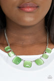 Paparazzi "Aura Allure" Green Necklace & Earring Set Paparazzi Jewelry
