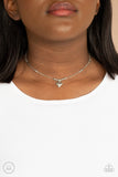 Paparazzi "Casual Crush" Silver Choker Necklace & Earring Set Paparazzi Jewelry