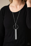 Paparazzi "Apparatus Applique" Silver Necklace & Earring Set Paparazzi Jewelry