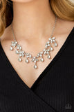 Paparazzi "VINTAGE Royale" White Necklace & Earring Set Paparazzi Jewelry
