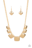 Paparazzi "Keeping It Relic" Gold Necklace & Earring Set Paparazzi Jewelry