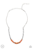 Paparazzi "Space Odyssey" Orange Choker Necklace & Earring Set Paparazzi Jewelry