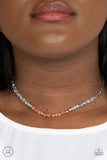 Paparazzi "Space Odyssey" Orange Choker Necklace & Earring Set Paparazzi Jewelry