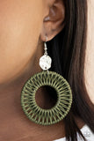Paparazzi "Totally Basket Case" Green Earrings Paparazzi Jewelry