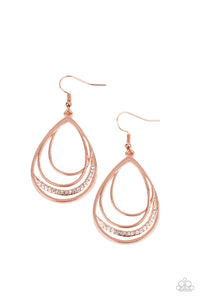 Paparazzi "Outrageously Opulent" Copper Earrings Paparazzi Jewelry