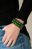 Paparazzi "Tahiti Tourist" Green Bracelet Paparazzi Jewelry