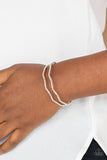 Paparazzi "Delicate Dazzle" White Bracelet Paparazzi Jewelry