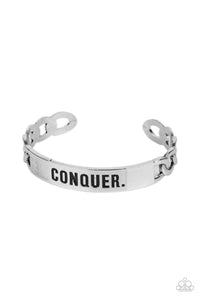 Paparazzi "Conquer Your Fears" Silver Mens Bracelet Paparazzi Jewelry