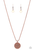 Paparazzi "Be Still" Copper Necklace & Earring Set Paparazzi Jewelry