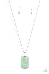 Paparazzi "Fundamentally Funky" Green Necklace & Earring Set Paparazzi Jewelry