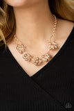 Paparazzi "Effervescent Ensemble" Rose Gold Necklace & Earring Set Paparazzi Jewelry