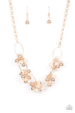 Paparazzi "Effervescent Ensemble" Rose Gold Necklace & Earring Set Paparazzi Jewelry