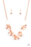 Paparazzi "Effervescent Ensemble" Copper Necklace & Earring Set Paparazzi Jewelry