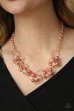 Paparazzi "Effervescent Ensemble" Copper Necklace & Earring Set Paparazzi Jewelry