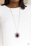 Paparazzi "Oh My Medallion" Purple Necklace & Earring Set Paparazzi Jewelry
