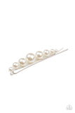 Paparazzi "Elegantly Efficient" White Hair Clip Paparazzi Jewelry