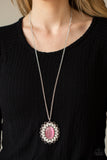 Paparazzi "Oh My Medallion" Pink Necklace & Earring Set Paparazzi Jewelry