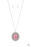 Paparazzi "Oh My Medallion" Pink Necklace & Earring Set Paparazzi Jewelry