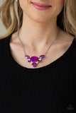 Paparazzi "Cosmic Coronation" Pink Necklace & Earring Set Paparazzi Jewelry