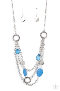 Paparazzi "Oceanside Spa" Blue Necklace & Earring Set Paparazzi Jewelry