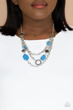 Paparazzi "Oceanside Spa" Blue Necklace & Earring Set Paparazzi Jewelry