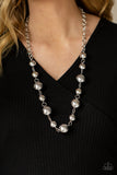 Paparazzi "Commanding Composure" Silver Necklace & Earring Set Paparazzi Jewelry