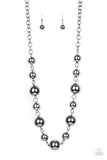 Paparazzi "Commanding Composure" Black Necklace & Earring Set Paparazzi Jewelry