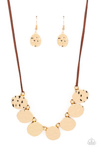 Paparazzi "Turn Me Loose" Brown Necklace & Earring Set Paparazzi Jewelry